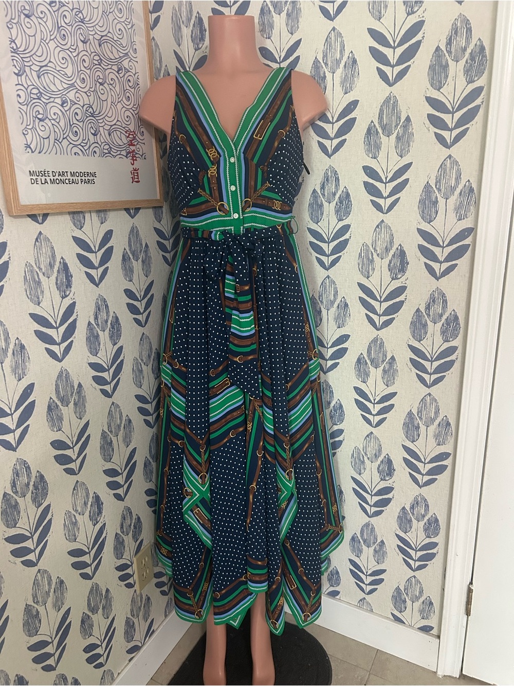 Polo by Ralph Lauren Equestrian Print scarf Maxi Dress